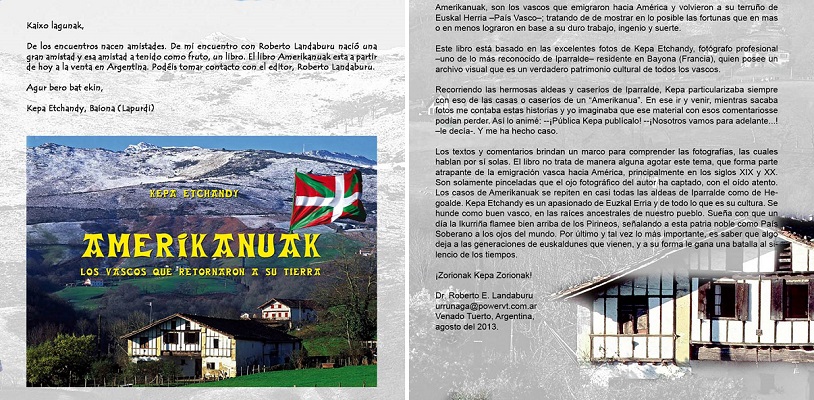 Tapa y contratapa del libro "Amerikanuak"